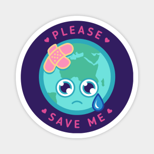 Save the Kawaii Earth Magnet